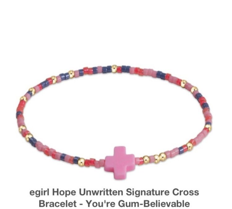 ENewton eGirl Hope Unwritten Sig Cross Bracelet