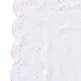 Proper Peony Scalloped Dot Receiving Blanket