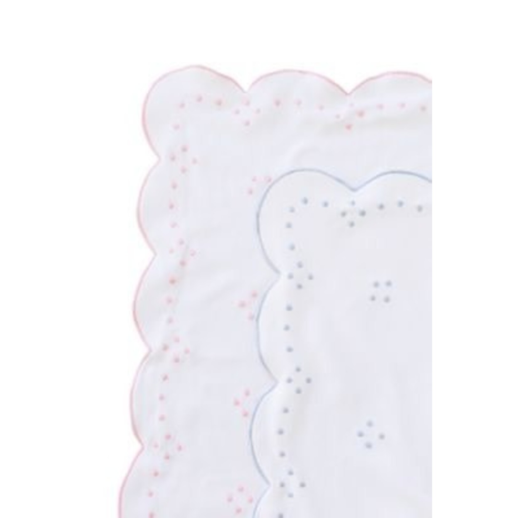 Proper Peony Scalloped Dot Receiving Blanket