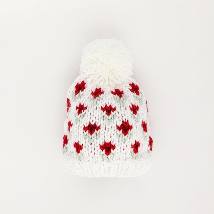 Huggalugs Bitty Blooms Holiday Beanie Hat