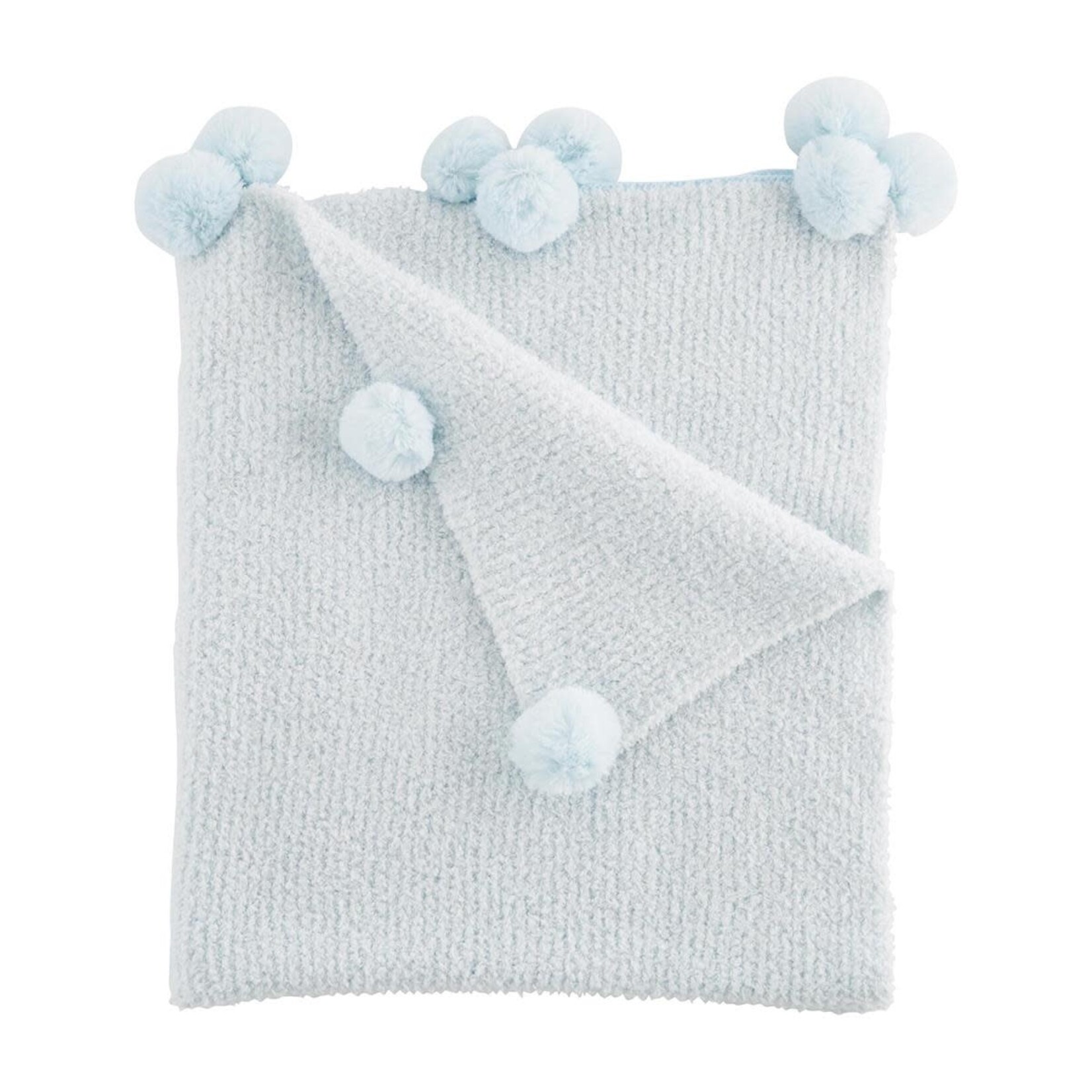 Mud Pie Chenille Pom Pom Blanket