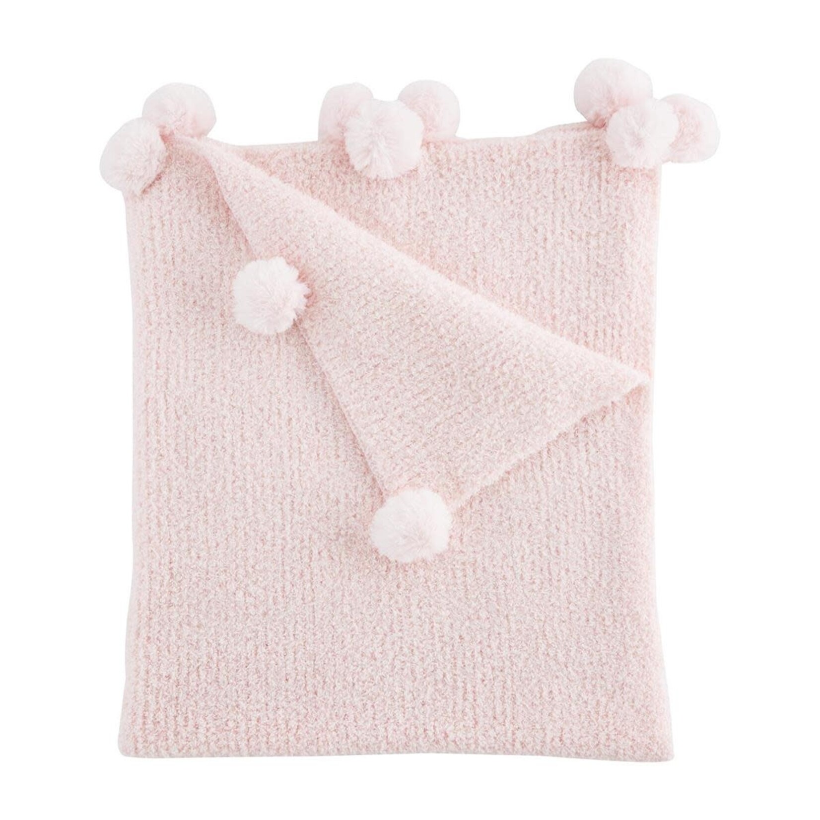 Mud Pie Chenille Pom Pom Blanket
