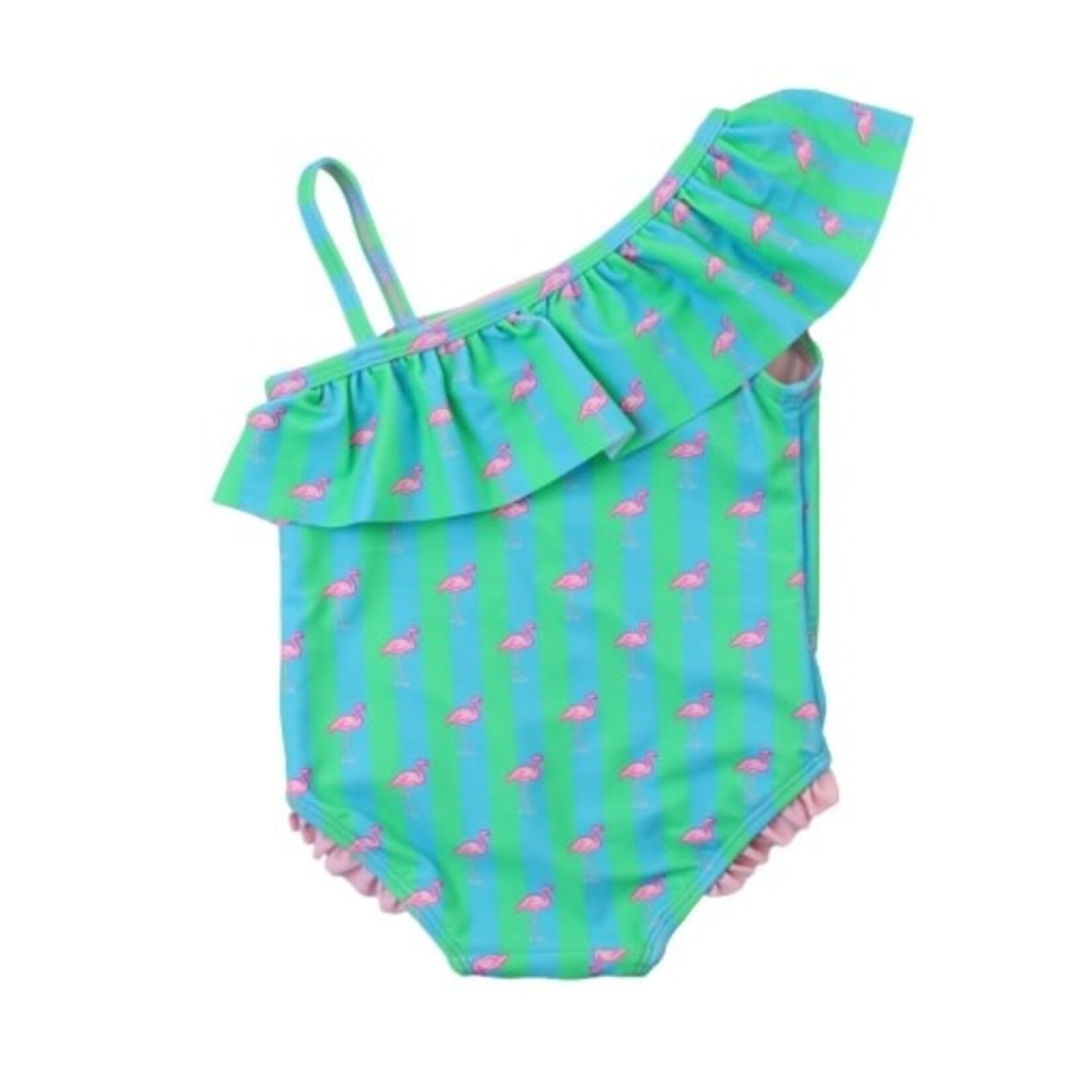 One Shoulder Ruffle One Piece