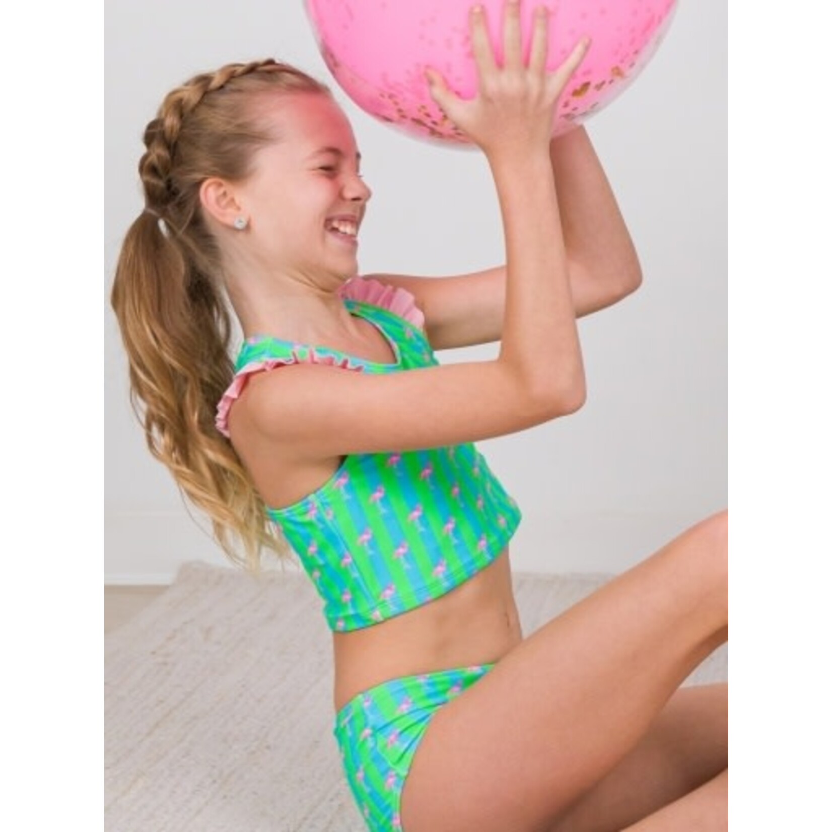 Girls Racerback Flutter Tankini