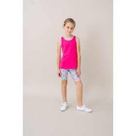 POWER PINK ATHLEISURE WITH BLOOMBERRY FLORAL CUSTOM PRINT SIDES AND WELTING