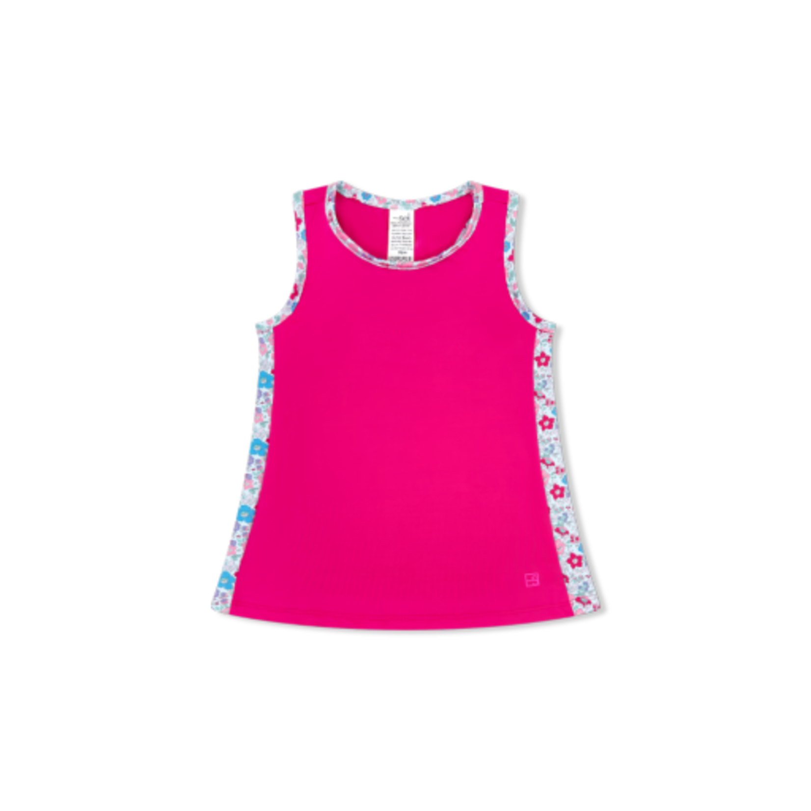 POWER PINK ATHLEISURE WITH BLOOMBERRY FLORAL CUSTOM PRINT SIDES AND WELTING