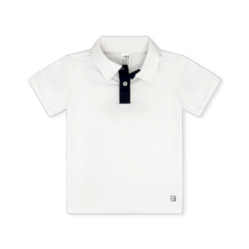 PURE COCONUT WHITE ATHLEISURE WITH AUGUSTA GREEN PLACKET AND SLEEVE WELTING