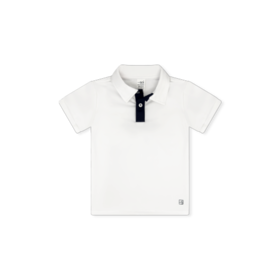 PURE COCONUT WHITE ATHLEISURE WITH AUGUSTA GREEN PLACKET AND SLEEVE WELTING