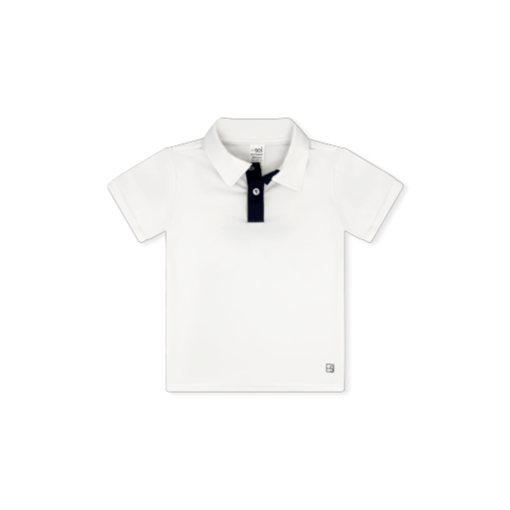PURE COCONUT WHITE ATHLEISURE WITH AUGUSTA GREEN PLACKET AND SLEEVE WELTING