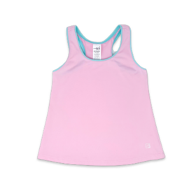 COTTON CANDY PINK ATHLEISURE WITH TOTALLY TURQUOISE PIPING