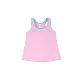COTTON CANDY PINK ATHLEISURE WITH TOTALLY TURQUOISE PIPING