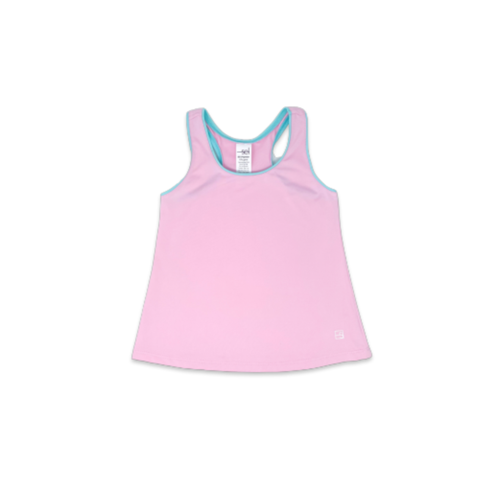 COTTON CANDY PINK ATHLEISURE WITH TOTALLY TURQUOISE PIPING