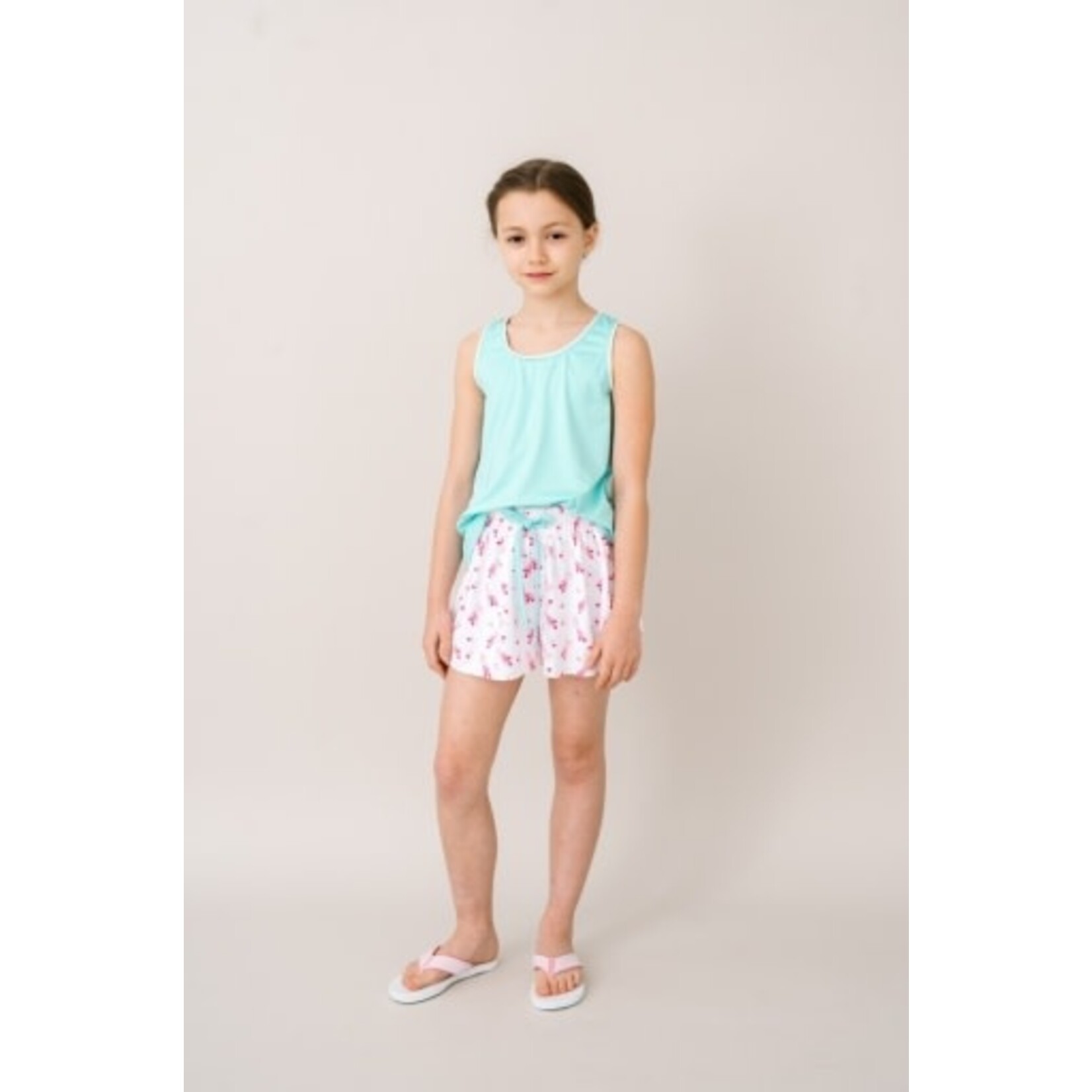 COTTON CANDY PINK ATHLEISURE WITH TOTALLY TURQUOISE PIPING
