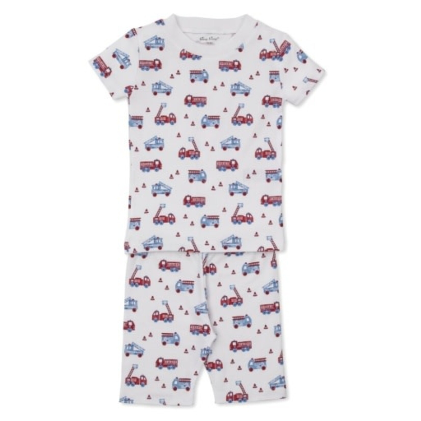 Kissy Kissy Flashing Firetrucks Short PJs