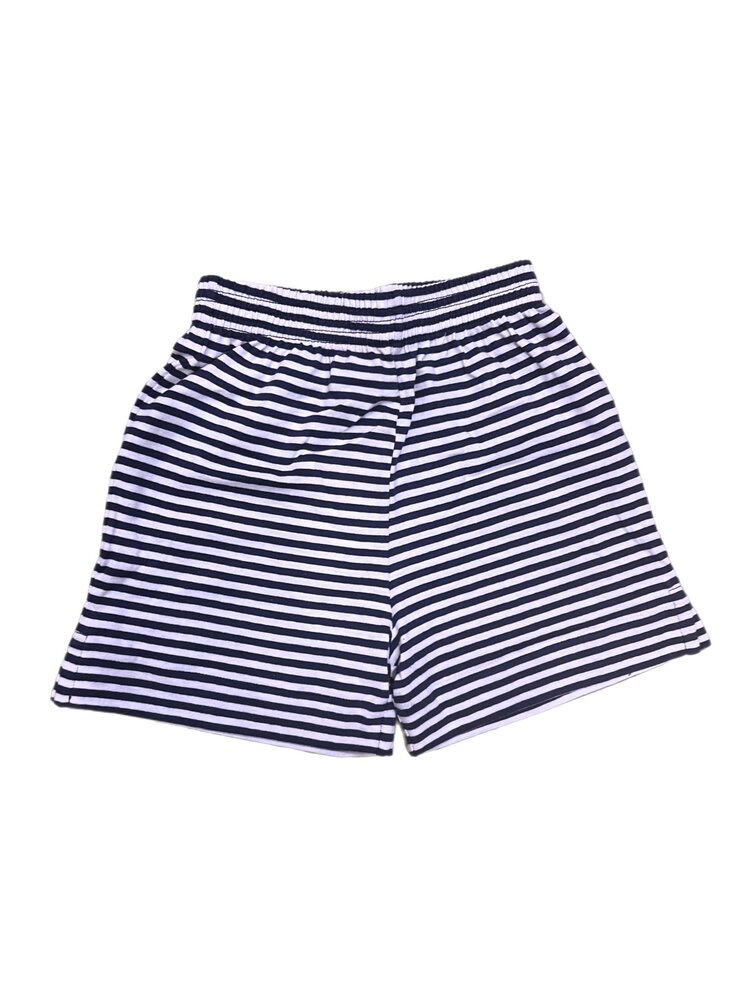 Luigi Kids Navy Stripe Knit Shorts