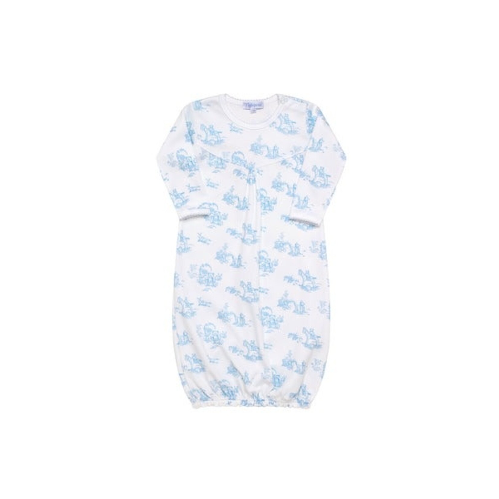 Nella Pima Blue Toile Gown