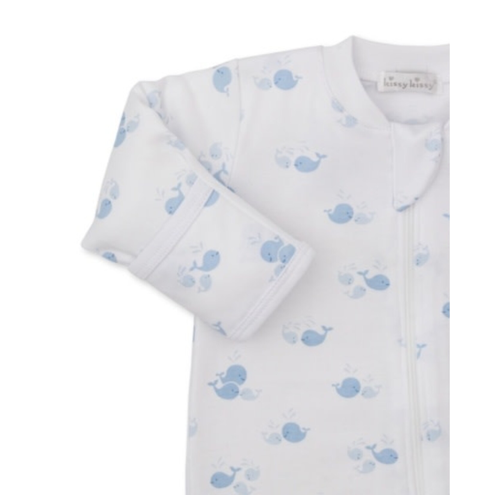 Kissy Kissy Whale Wonder Footie w/ Zip prt