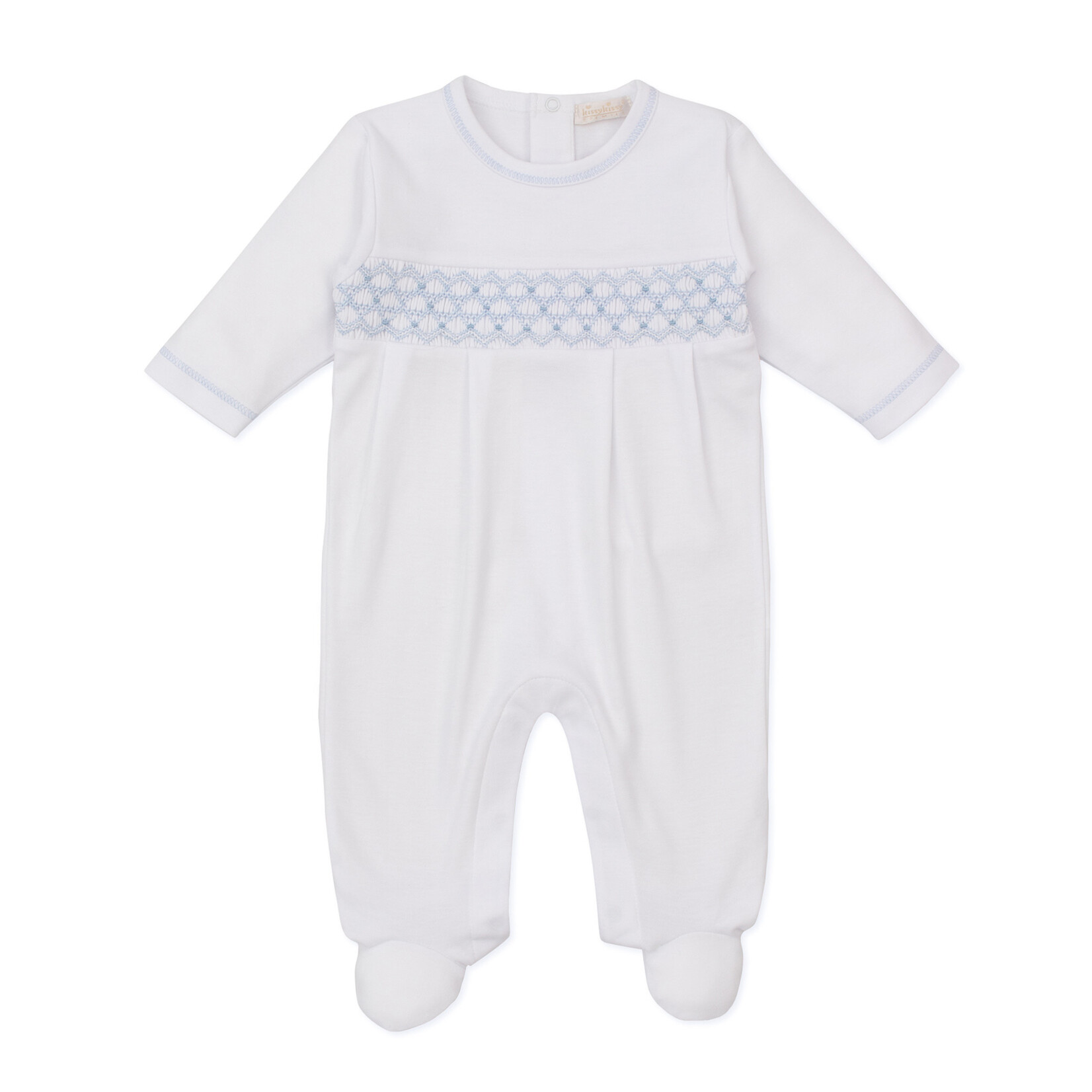 Kissy Kissy Smocked Front Footie CBL25