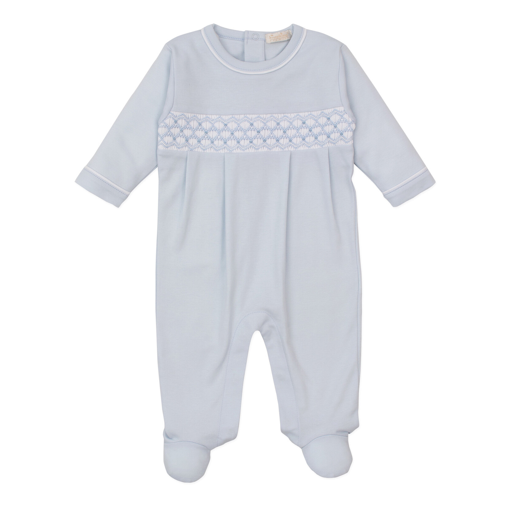 Kissy Kissy Smocked Front Footie CBL25