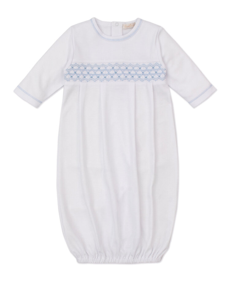 Kissy Kissy White Smocked Front CLBS25 Gown