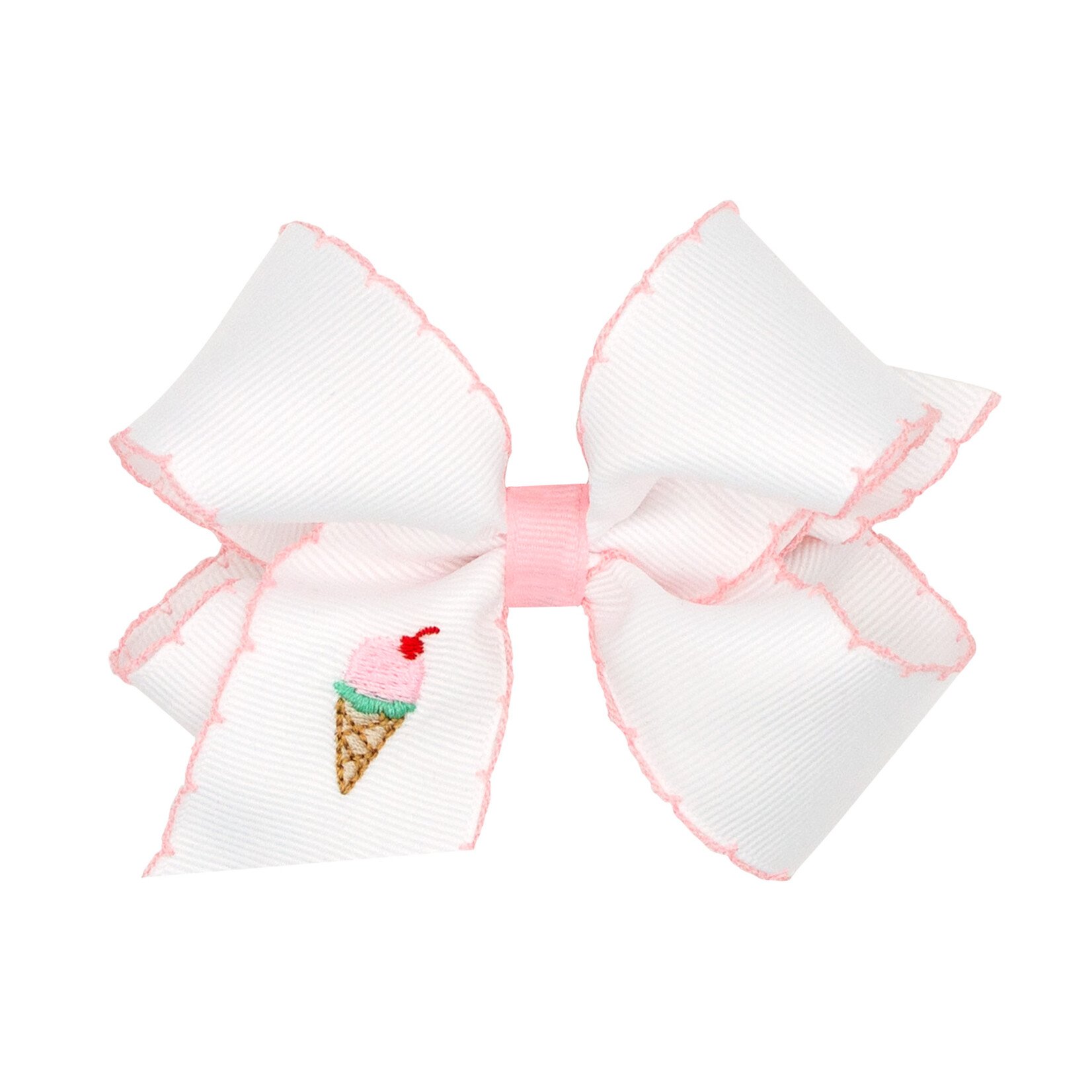 Wee Ones Beach Emb Moonstitch Bow