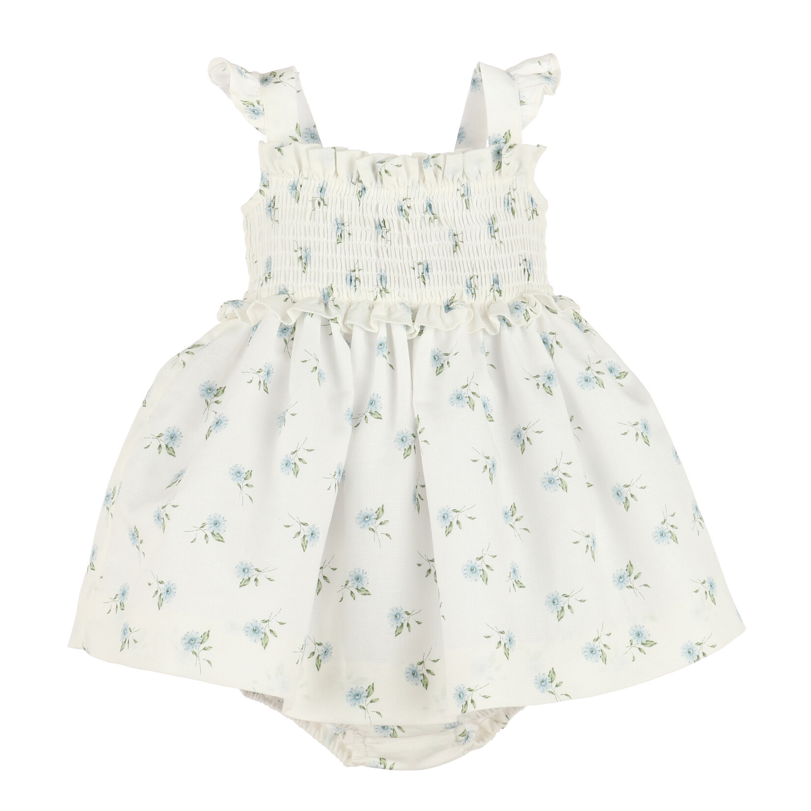 Sophie & Lucas Blue Flora Smock Sundress
