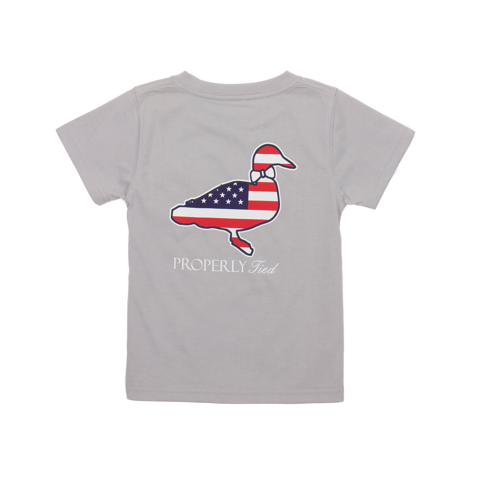 Properly Tied Grey Americana PT Logo SS Shirt