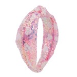Bari Lynn Sequin Heart Knot Headband