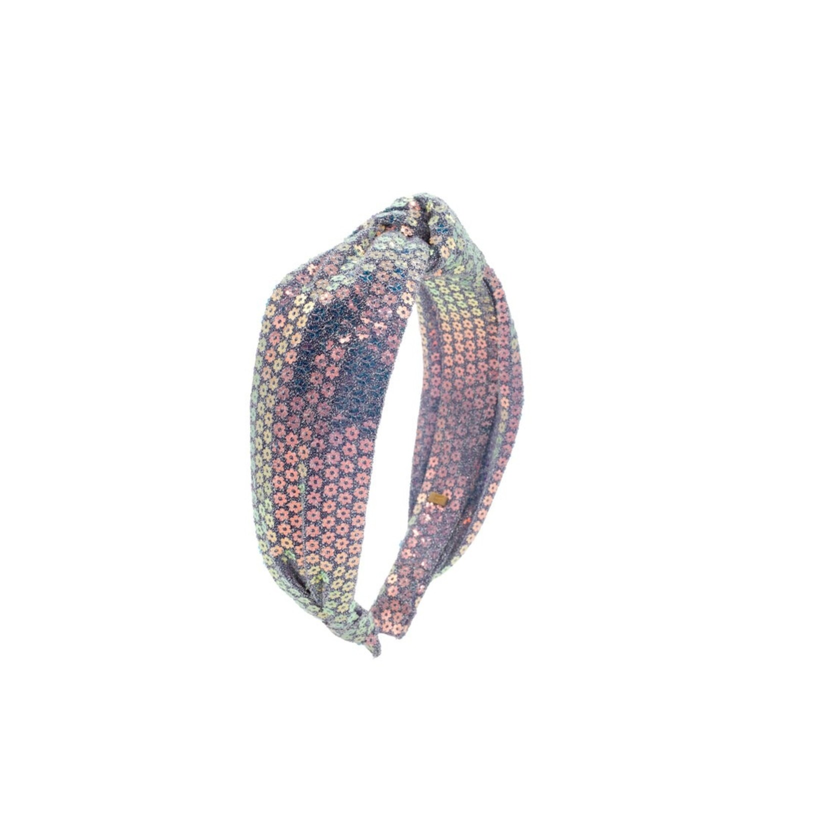 Bari Lynn Flower Sequin Knot Headband