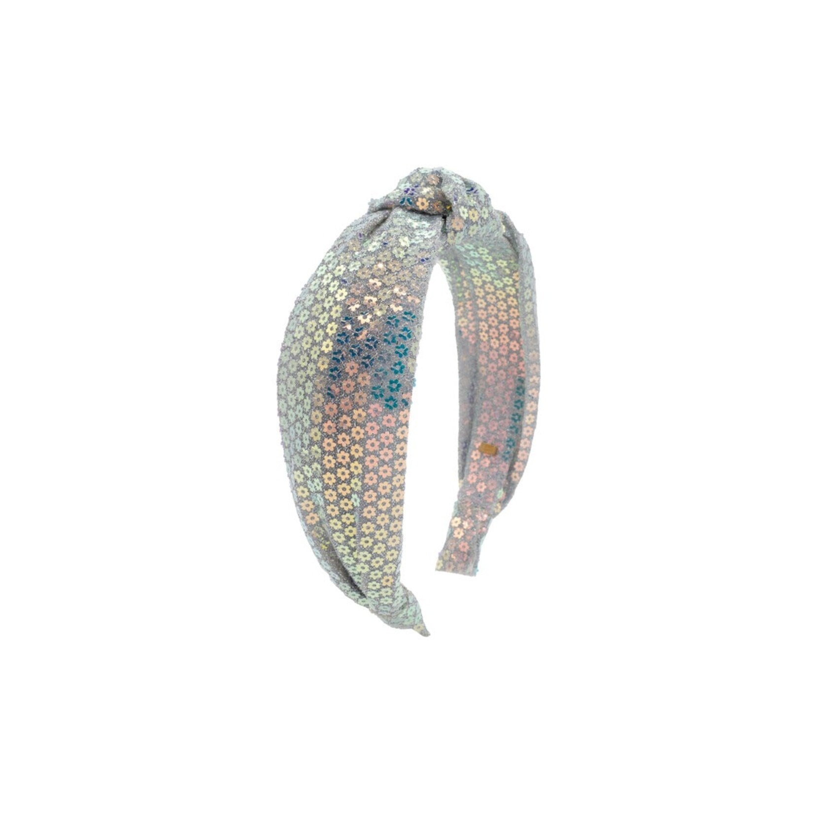 Bari Lynn Flower Sequin Knot Headband