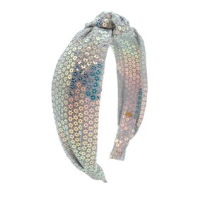Bari Lynn Flower Sequin Knot Headband