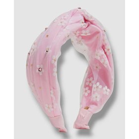 Bari Lynn Crystal Tulle Daisy Twist Headband