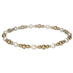 Bara Boheme Gold and Pearl Heather Bracelet 6.5"
