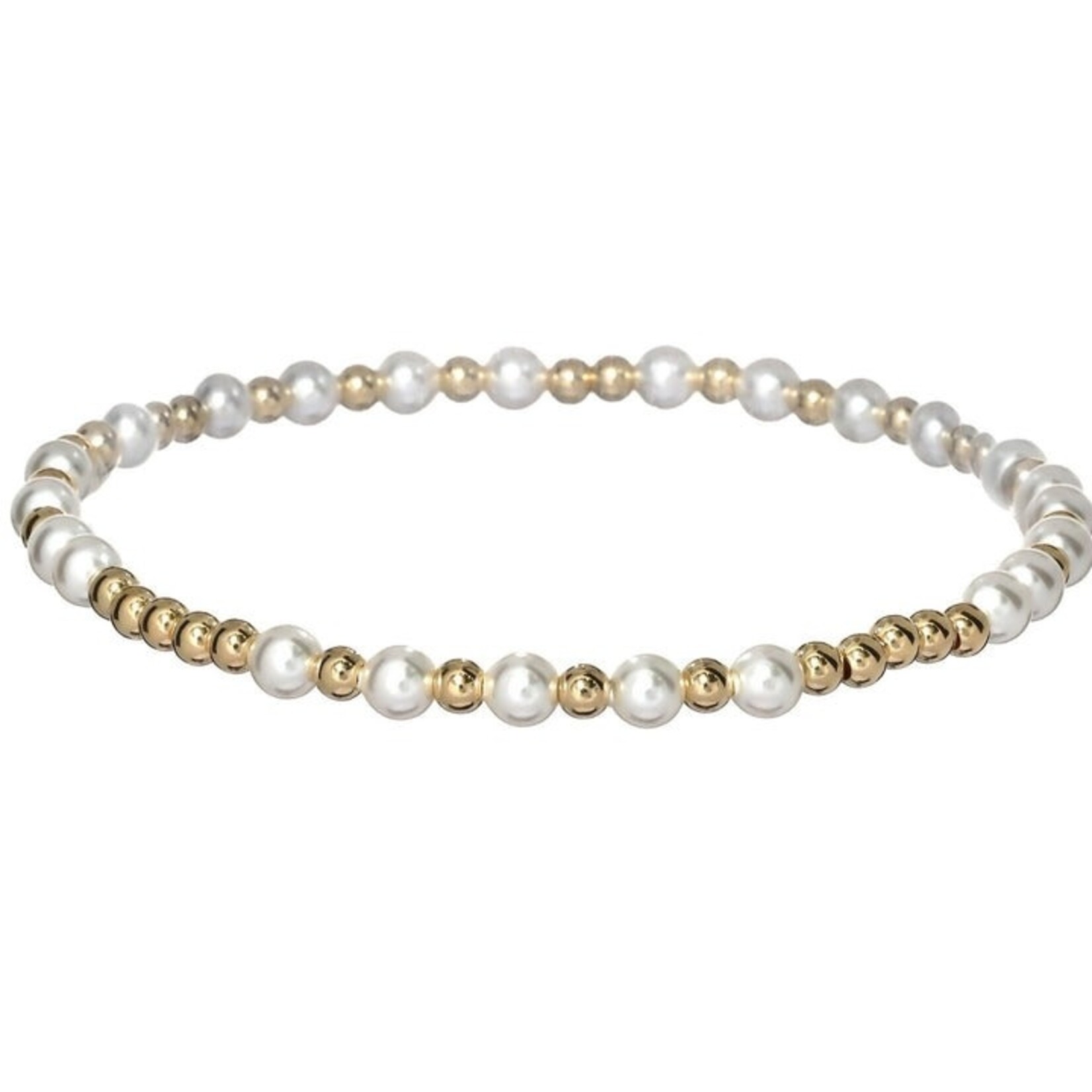 Bara Boheme Gold and Pearl Emma Bracelet 6.5"