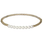 Bara Boheme Gold and Pearl Colette Bracelet 6.5"
