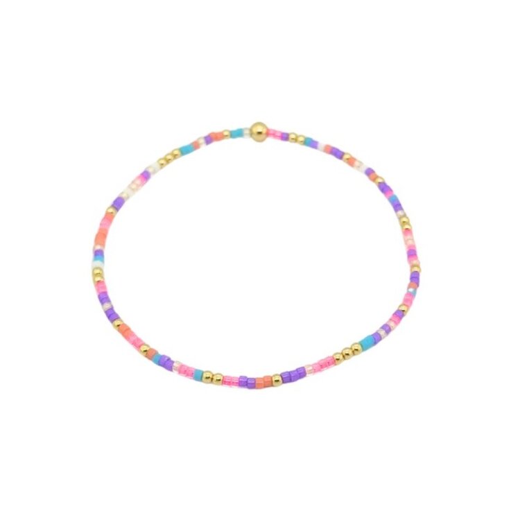 Bara Boheme Colorful Beaded Bracelet 6.5"