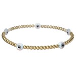 Bara Boheme Opal Isla Evil Eye Bracelet 6.5"