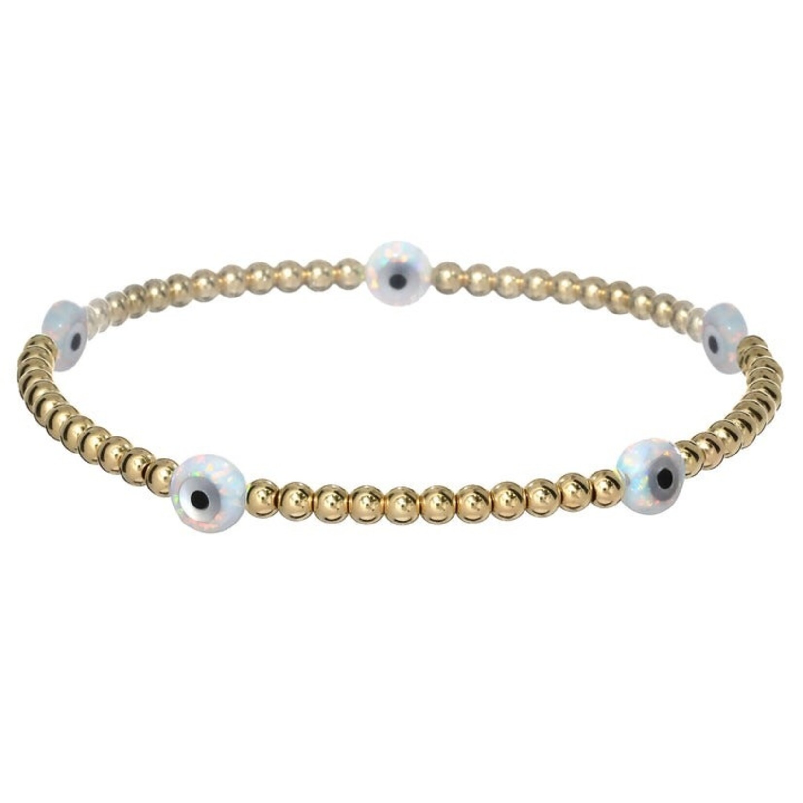 Bara Boheme Opal Isla Evil Eye Bracelet 6.5"