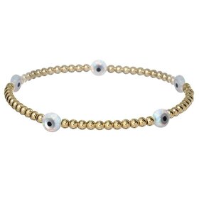 Opal Isla Evil Eye Bracelet 6.5"