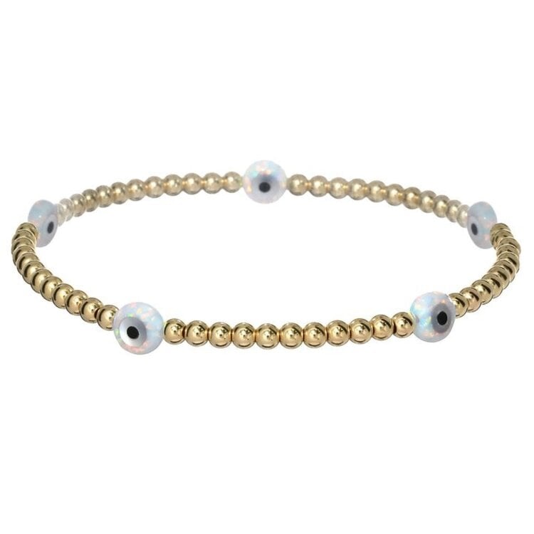 Opal Isla Evil Eye Bracelet 6.5"