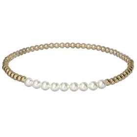 Bara Boheme Gold and Pearl Colette Bracelet 7"