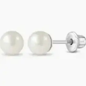 In Season Jewlery 5mm Freshwater Pearl SS Earrings