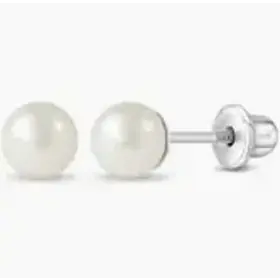 In Season Jewlery 5mm Freshwater Pearl SS Earrings