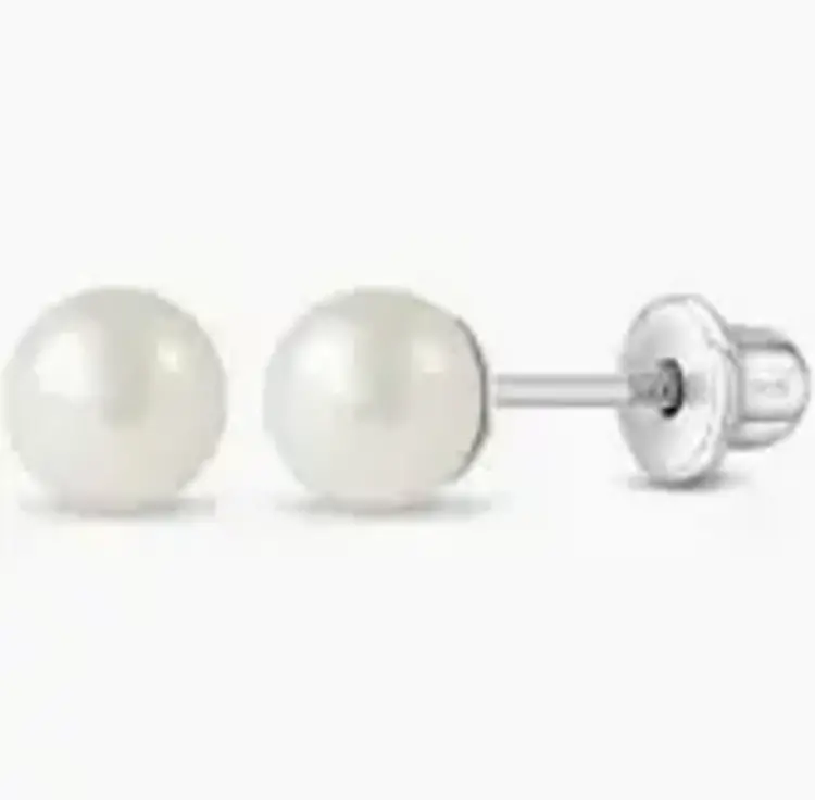 In Season Jewlery 5mm Freshwater Pearl SS Earrings