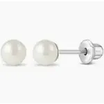 In Season Jewlery 4mm Freshwater Pearl SS Earrings