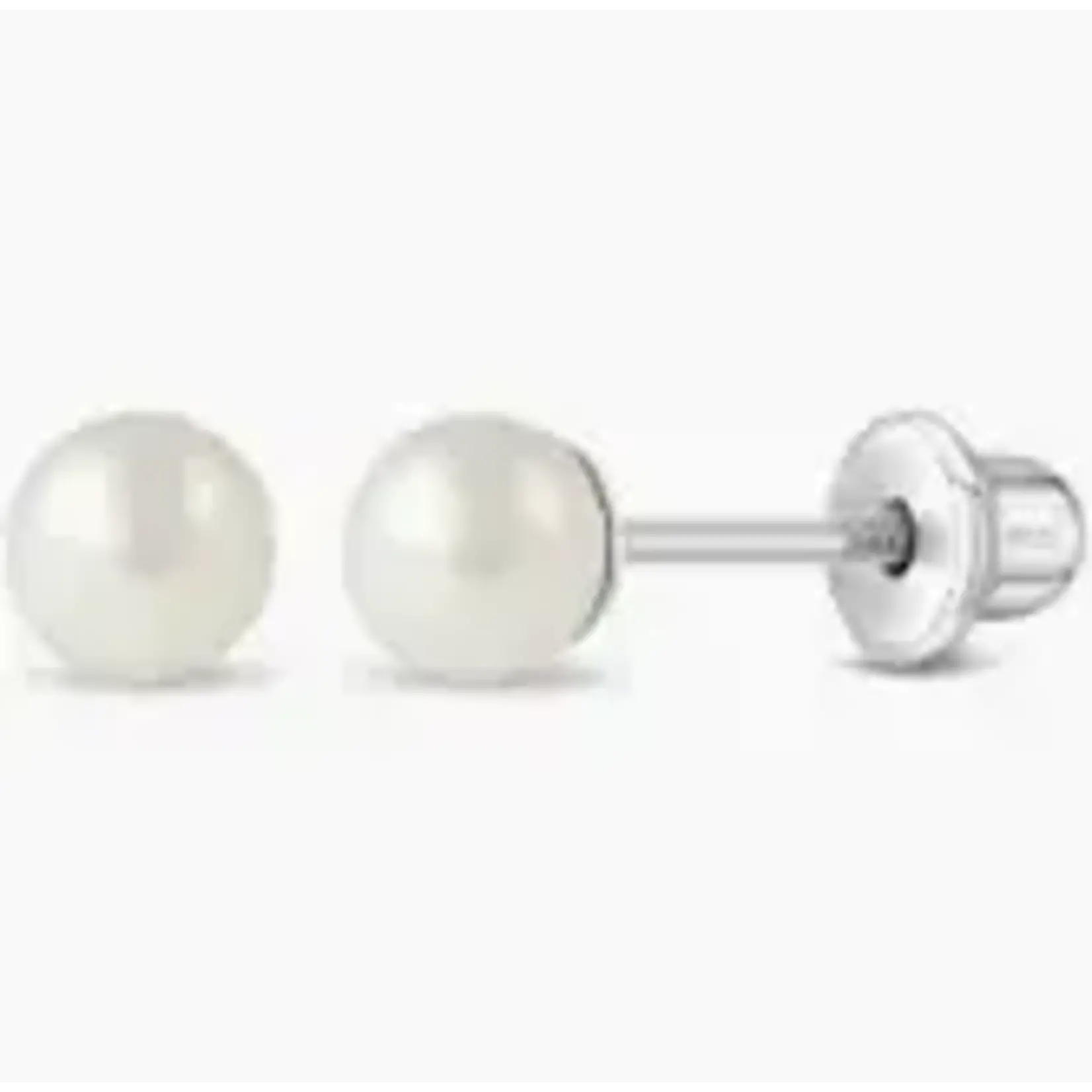 In Season Jewlery 4mm Freshwater Pearl SS Earrings