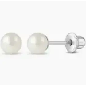 In Season Jewlery 4mm Freshwater Pearl SS Earrings