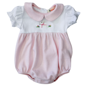 Luigi Kids LT Pink Stripe Crochet Bunny Bubble