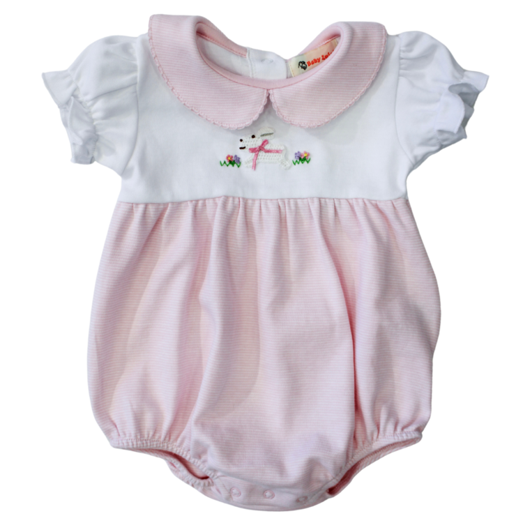 Luigi Kids LT Pink Stripe Crochet Bunny Bubble