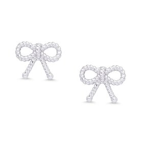 Lily Nily Bow Twist Stud SS Earrings